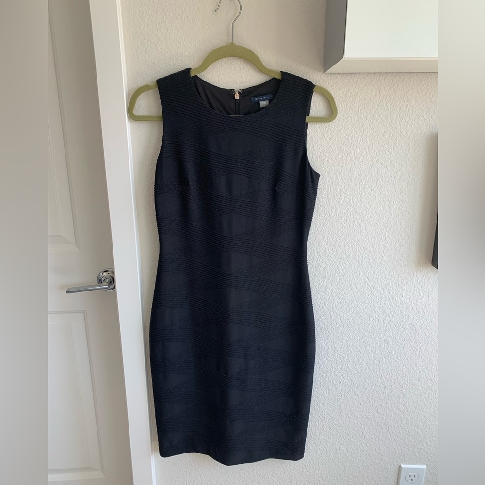 Tommy Hilfiger fitted black sleeveless dress for work